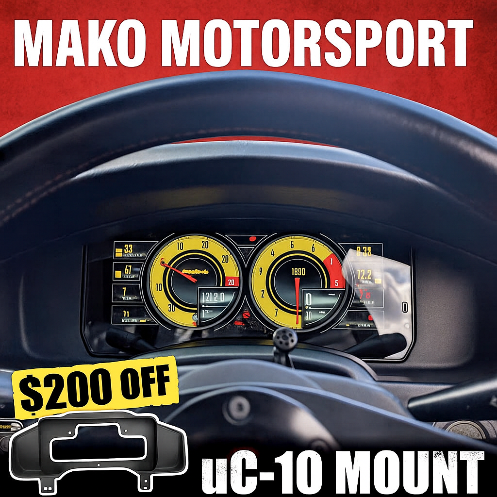 $200 OFF Haltech uC-10 Display and Mako Dash Mount Combo  - In Stock Now