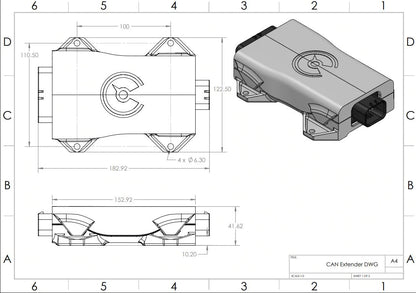 Powertune Digital Display CAN I/O Extender