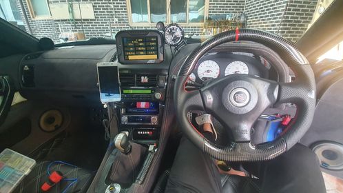 Nissan Skyline R34 RHD MFD Recessed Dash Mount for the AEM CD7 / Emtron ED7 (display not included)